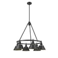 thumbnail image 2 of 3306-6 BLK-BLK-Golden Lighting-Orwell - 6 Light Chandelier-20.38 Inches Tall and 29 Inches Wide-Matte Black Finish-Matte Black Shade Color, 2 of 4