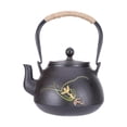 thumbnail image 1 of Tetera de hierro fundido, hervidor de agua de 1,2 l, utensilios de cocina multiusos, tetera china para Patrón de texto, 1 of 9
