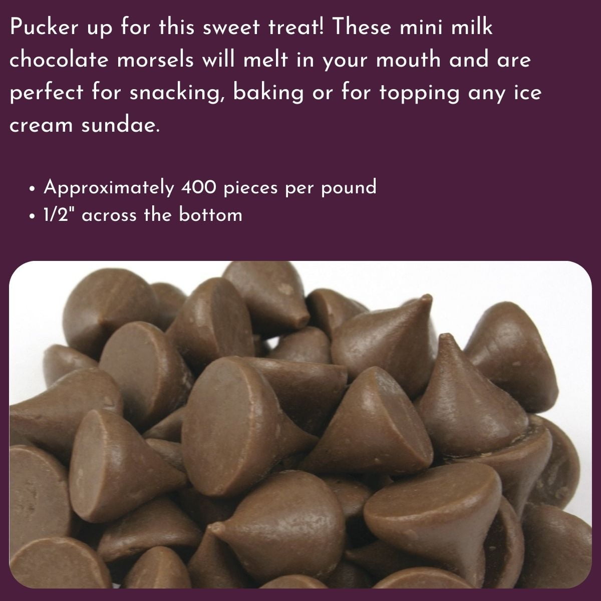 WinCrest Mini Unwrapped Hershey Kisses - 5 Lb Case