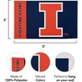 Desert Cactus University of Illinois Flag Fighting Illini U of I Flag