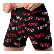 RANDOM STOCK APPAREL Mens XOXO Hugs and Kisses All Over Boxer Briefs Valentines Day Underwear