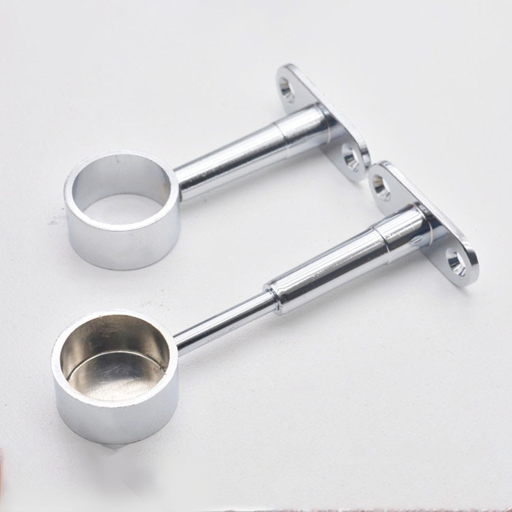 Round Chrome Centre Support Bracket for Wardrobe Rail Rod Socket for ...