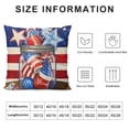thumbnail image 5 of SHANXI Pillow Covers Stars USA Flag in Vase Decor Holiday Pillow Case Decorations for Sofa Couch 12x12in, 5 of 5