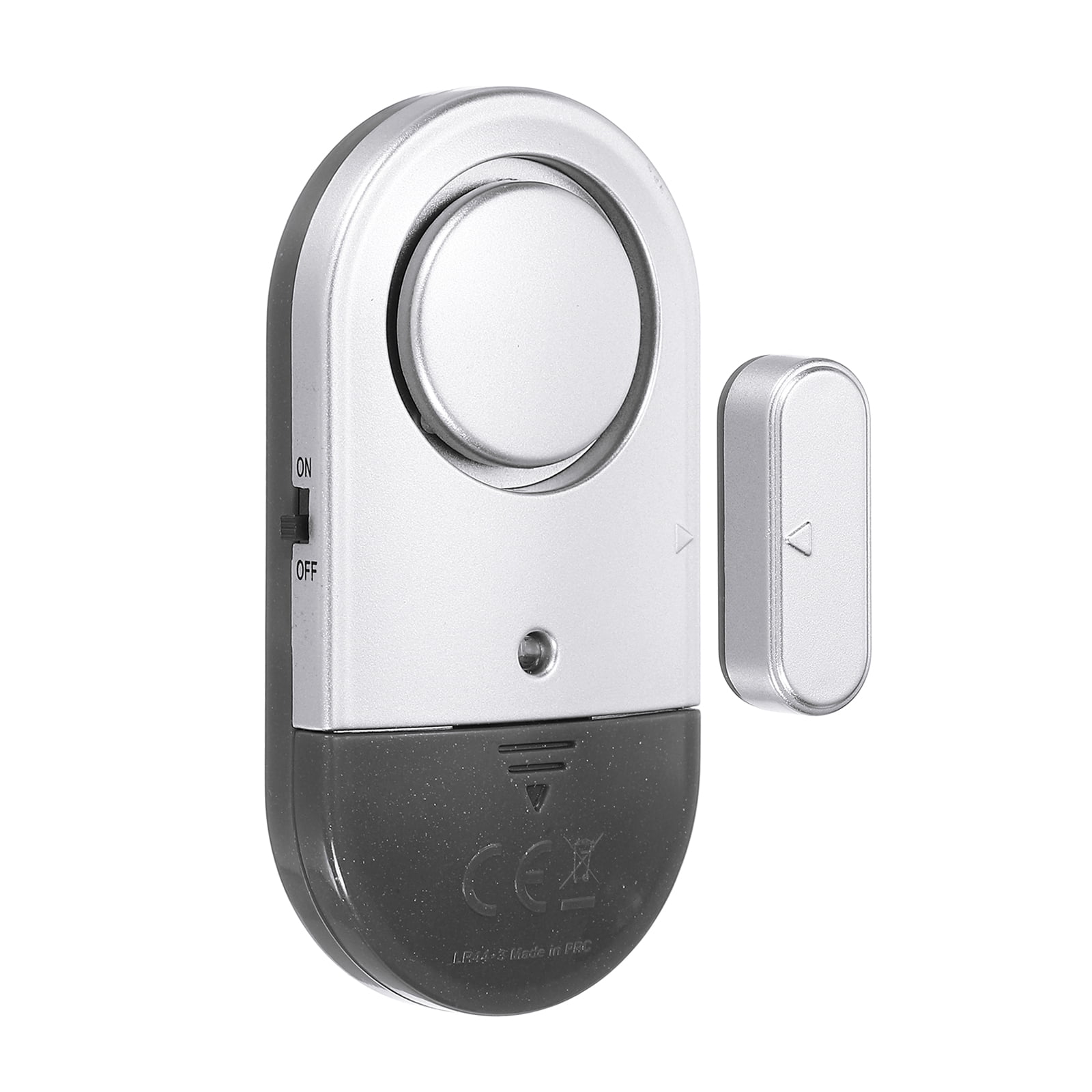 Uxcell Door Alarm Sensor, 125dB Door Alarms Window Open Alarm Sensor, Black Silver Tone