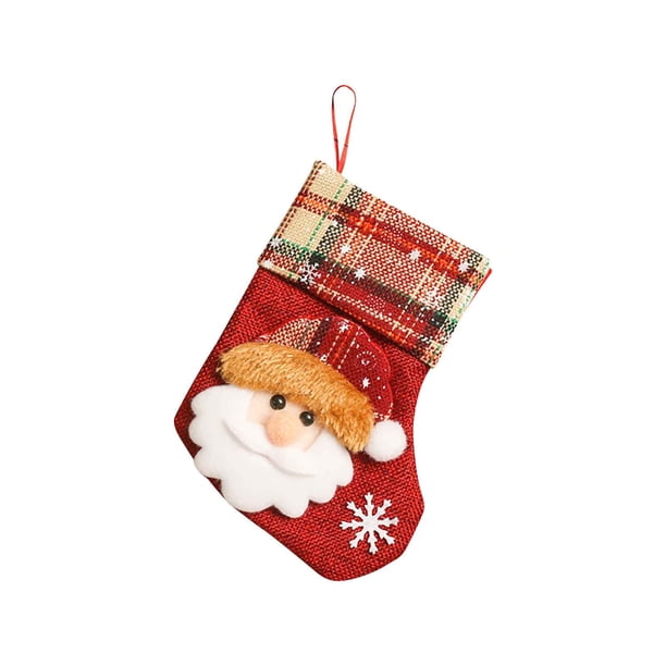 Christmas Stocking Linen Christmas Stocking Trumpet Hanging Ornament Christmas Goodie Bag