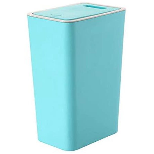 PUREBAUTY Push Kitchen Bin with Lid, Lid Plastic Trash Can Dustbin Push