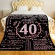 thumbnail image 2 of LHSHID 40th Birthday Blanket Gifts for Women Happy 40th Birthday Gift Ideas for Her 40 Year Old Gifts for Mom Grandma Wife Sister Friends Personalized Flannel Fleece Soft Throw Blanket 60"x80", 2 of 7