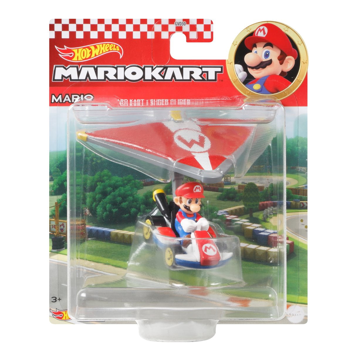 Hot Wheels Mario Kart Character Cars Collection Set, 4 Pack, Mario, Luigi, Donkey Kong, Princess Peach GVD30-956R