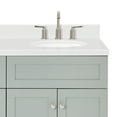 thumbnail image 4 of Ariel Hamlet 66 Inch Double Oval Sink Bathroom Vanity With Carrara White Quartz Countertop 1.5 Edge In Grey, 4 of 11