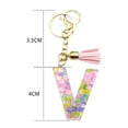 thumbnail image 4 of CSChome Initial Keychain with Pink Tassels Colorful Acrylic Initial Keychain with Pink Tassels Decor Letter Cup Pendant Keyring Water Bottle Decoration Birthday Gift, 4 of 6