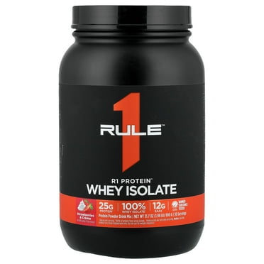 Rule One Proteins R1 Protein Powder Drink Mix, Strawberries & Creme, 1.98 lb (900 g)