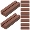 thumbnail image 4 of Wooden Card Holder for Holding Notes Photos and More 10pcs Brown Wood Stand, 4 of 11