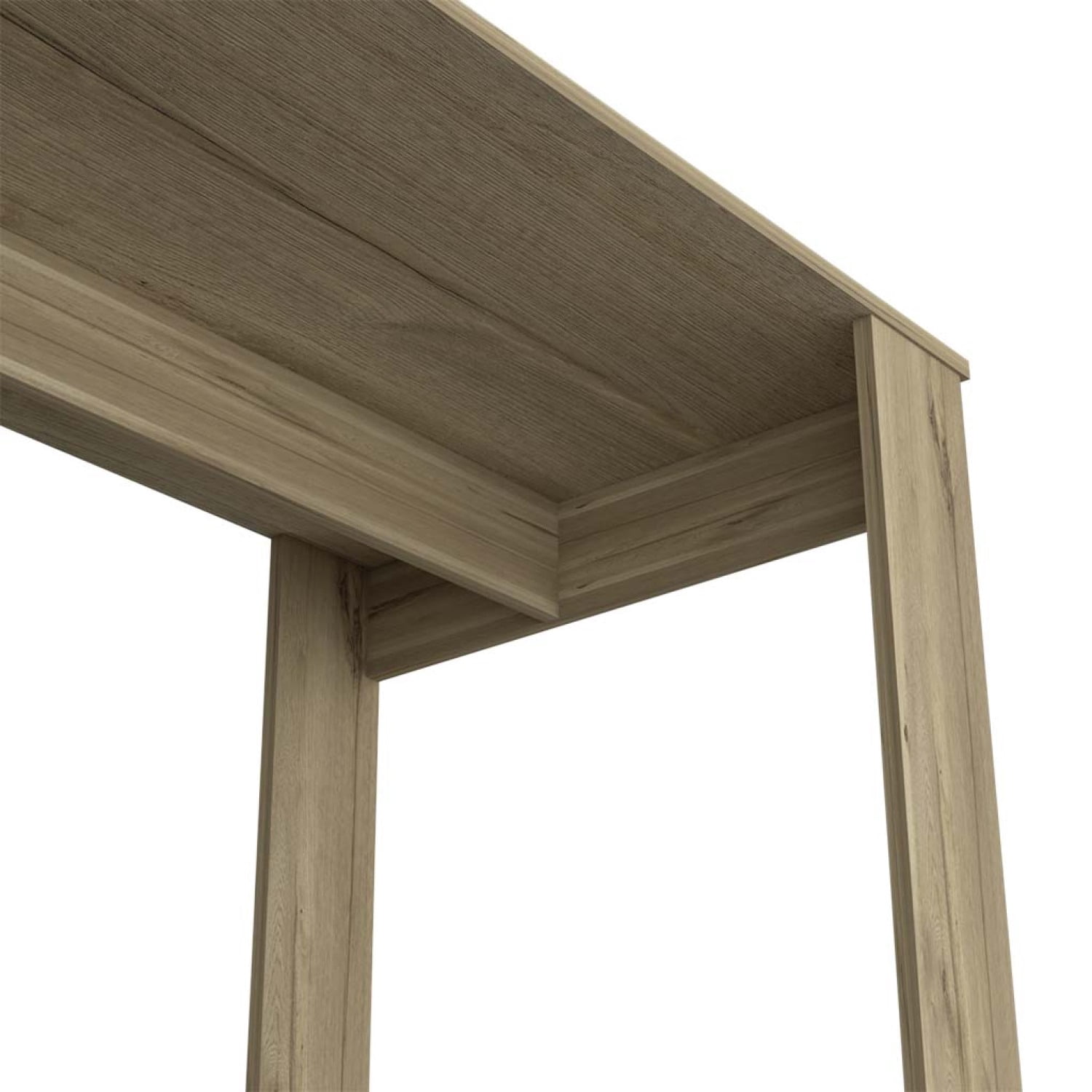 Writing Desk with Ample Workstation and Sturdy Legs, Light Oak