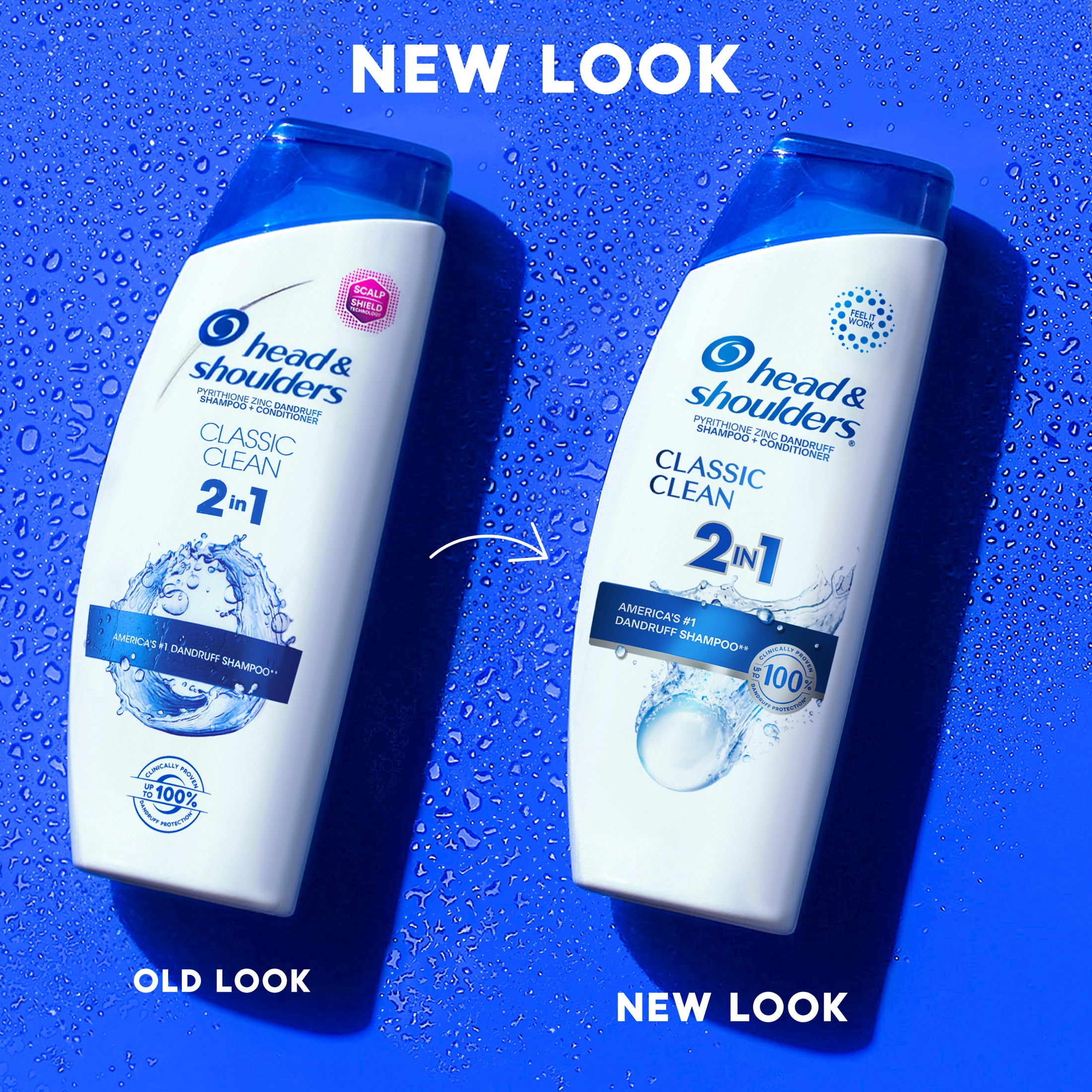 (6 pack) Head and Shoulders 2 in 1 Dandruff Shampoo and Conditioner, Classic Clean, 12.5 fl oz