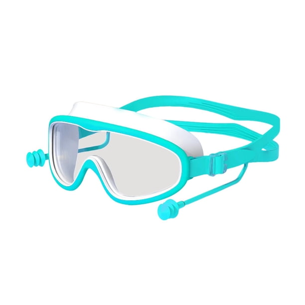 Gafas de natación para niños, gafas de natación de material suave, natación Verde blanco