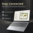 thumbnail image 4 of Lenovo IdeaPad 1 15.6" FHD Anti-Glare Laptop, AMD Ryzen 7 5700U, 16GB RAM, 512GB PCIe SSD, AMD Radeon Graphics, HD Webcam, WiFi 6, Bluetooth, Win 11 Pro, Cloud Gray, 32GB Hotface USB Card, 4 of 7