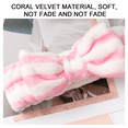 thumbnail image 3 of Diadema elástica con lazo para el pelo para mujer, bandana elástica para el pelo, lazo de lana, maquillaje, cosmética, ducha, encantadora y suave, 3 of 5