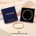 thumbnail image 7 of Turandoss July Birthstone Heart Bracelets for Women Dainty 14K Gold Plated Red Created Ruby Birthstone Elastic Bracelet Trendy Birthday Jewelry Gifts for 10 11 12 13 14 15 16th Teen Girls Women, 7 of 7