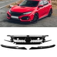 thumbnail image 3 of Front Grille Kit, Wearproof Car Front Radiator Mesh Grill  For Type-R Style, 3 of 8