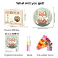 thumbnail image 2 of Latch Hook Rug Kit Cartoon Fox and Mushroom Stamped Handmade Round Shape Carpet Crochet Yarn Craft DIY Hook and Latch Door Mat Tapestry for Home Floor Decor 50x50cm(2), 2 of 7