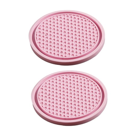 

2Pcs Convenient Car Cup Coaster Honeycomb Texture Soft Glue Portable Anti-slip Cup Holder Mat for Daily
