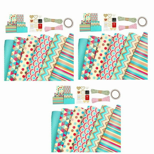 Hojas de Papel para Envolver, para Navidad Fiesta de CumpleañOs Juego de Papel para Envolver 18 Piezas de Papel para Envolver Regalos, Papel para Envolver Regalos Presentes