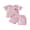 Pink, variant on BemeyourBBs Toddler Baby Girls Summer 2 Piece Cherry Outfits Rib Knit Cherry Embroidery Polka Dot Short Sleeve Round Neck T Shirt Tops and Shorts Set