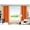 Orange, variant on Set of 2 Panels for Bedroom Window Home Décor Full Room Darkening 100% Blackout Orange Color Size 84" Long