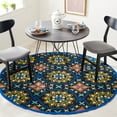 thumbnail image 2 of SAFAVIEH Four Seasons Carleen Floral Area Rug, Black/Blue, 2'6" x 4', 2 of 9