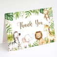thumbnail image 3 of Jungle Safari Thank You Cards With Envelopes, 50 Jungle Animals Baby Shower Thank You Notes, 4 x 6 Thank You Cards Safari Baby Shower & Wild One Birthday Party, 3 of 5