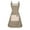 Coffee color, variant on 2. Breathable Cotton Linen Apron Elastic Waistband & Utility Pockets for Chefs Caterers Home Kitchen