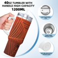 thumbnail image 3 of Goofa Spider Web Print 40oz Ice Bully With Handle And Straw Stainless Steel Vacuum Insulated Cup And 2 In 1 Straw Lid, 3 of 8