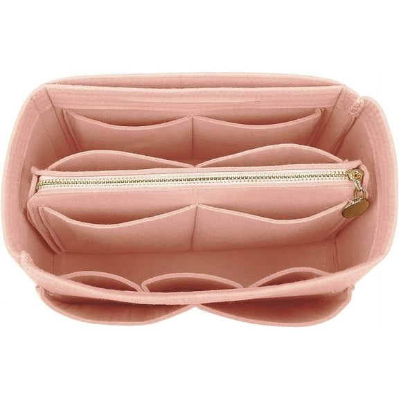 CAILDANL Felt Purse Bag Organizer Insert with zipper Bag Tote Shaper Fit Speedy Neverful PM MM