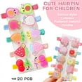 thumbnail image 2 of PENGXIANG 20 Pcs Girls Hair Clips Barrettes,1.5Inch Lovely Animal Fruit Printed Pattern Metal Lined Alligator Hair Clips Cartoon Design Hairpins for Kids Teens Pets (Fruit& Lollipop), 2 of 7