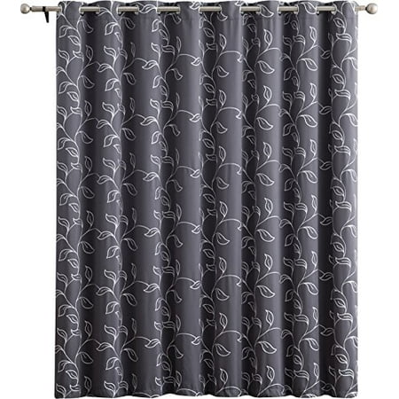 Hlc Me Carol Floral Embroidered Thermal Room Darkening Blackout