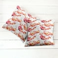 thumbnail image 2 of Ambesonne Spring Throw Pillow Cover 2 Pack, Poppy Tulip Flora, 18", Red White Orange, 2 of 6