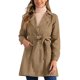 thumbnail image 1 of CHAQUETA LARGA DE DENIM CON CINTURÓN Y BOTONES DE MANGA LARGA CON SOLAPA NOTCH PARA MUJERES INSPIRE CHIC XS CAQUI, 1 of 5