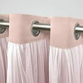 thumbnail image 7 of Exclusive Home Catarina Layered Room Darkening Blackout and Sheer Grommet Top Valance, 52"x18", Rose Blush, 7 of 7