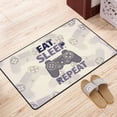 thumbnail image 2 of Retro Cartoon Eat Sleep Game Controller Rugs Doormat, Non-Slip Machine Washable Carpets Floor Door Mat , 36" x 24", 2 of 7