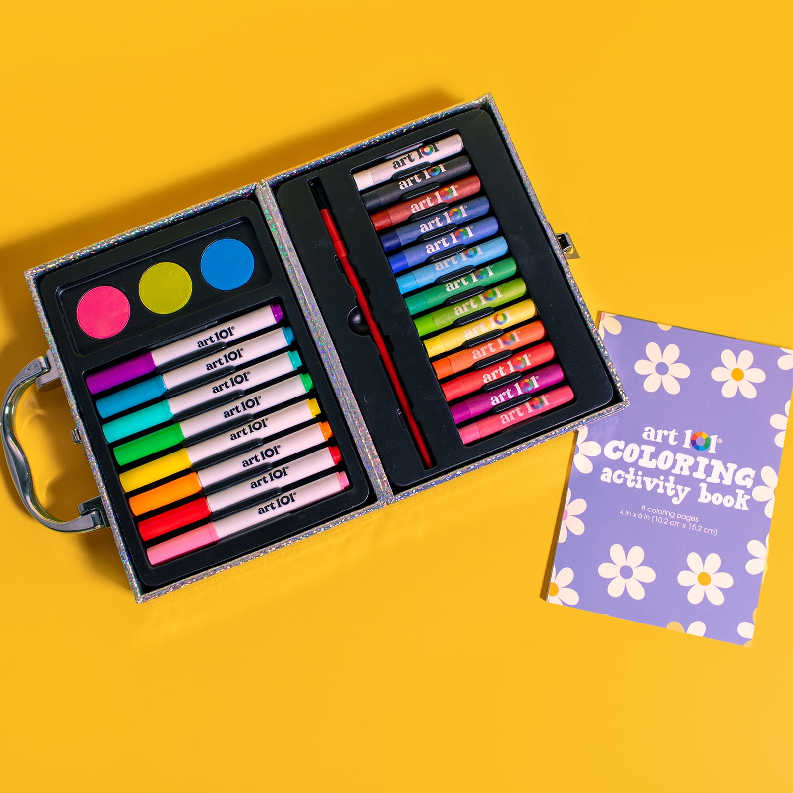 Art 101 Color and Doodle Art Coloring Set with 27 Pieces, for Child Ages 8+