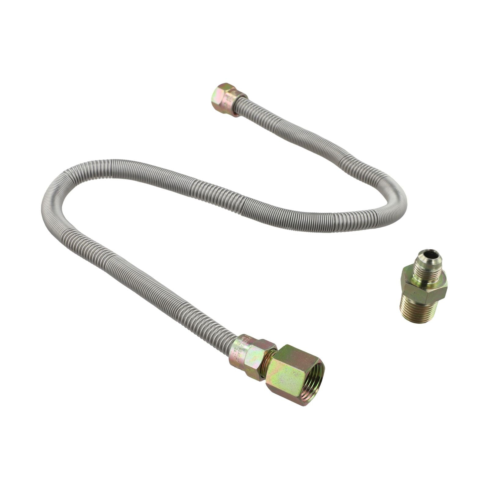 30 inch 3/8\" Whistle-Free Flexible Gas Line Kit for NGLP Fire Pits and Fireplaces Under 90K BTU