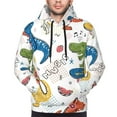 thumbnail image 4 of Bingfone Dinosaur Men'S Drawstring Hoodie Long Sleeve Pocket Sweatshirts-Large, 4 of 9