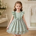 thumbnail image 4 of HAYIMI Child Summer Girls Dress With Mesh Floral Lace Trim Sleeveless Party Style For Warm Weather O-Neck Holiday Dresses, 4 of 8
