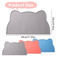 thumbnail image 3 of Cat Food Mat,Dog Food Mat,Pet Mats for Floor Waterproof,Non Spill Non Slip Pet Feeding Mat, Cat Shape Placemats for Cat Dog Water Bowl, for Messy Drinkers To Prevent Spill and Protect Floors, Grey, 3 of 9
