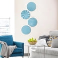 thumbnail image 7 of Ocean Blue Metal Wall Sculptures, 12 Inch Sunburst Hanging Art for Home Living Room Office, 7 of 7