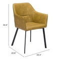 thumbnail image 3 of ZUO Loiret Modern Dining Chair in Yellow (Set of 2), 3 of 12