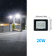 thumbnail image 3 of Foco LED AC220V 110V 10-300W IP66 resistente al agua para exteriores, pared, jardín, reflector LED, farola, luces de pared, 3 of 5