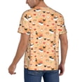 thumbnail image 2 of Zufioo Funny Sushi Print Men's Baseball Short Sleeve, Moisture Wicking Button-Down Hip Hop Tee-Small, 2 of 7
