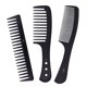 thumbnail image 1 of Juego de peines de peluquería, peines de dientes anchos, cepillo de carbono antiestático resistente al calor, peine para desenredar cabello largo, húmedo o rizado, 3 piezas negras, 1 of 5
