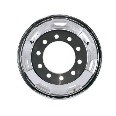 7,400 LB Heavy Duty Semi Wheel | UNIRACING 22.5" x 8.25" Forged Aluminum Rim | 10 Lug, Kenworth Style, Mirror Polish Finish